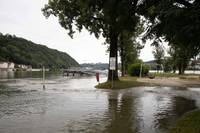 Hochwasser in Passau (Spielplatz an der Ortsspitze) ©Tim Kurzweg